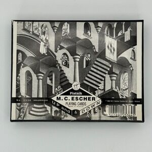 Piatnik M.C. Escher Up and Down Playing Cards Double Deck Vintage 1992 2x52 deck